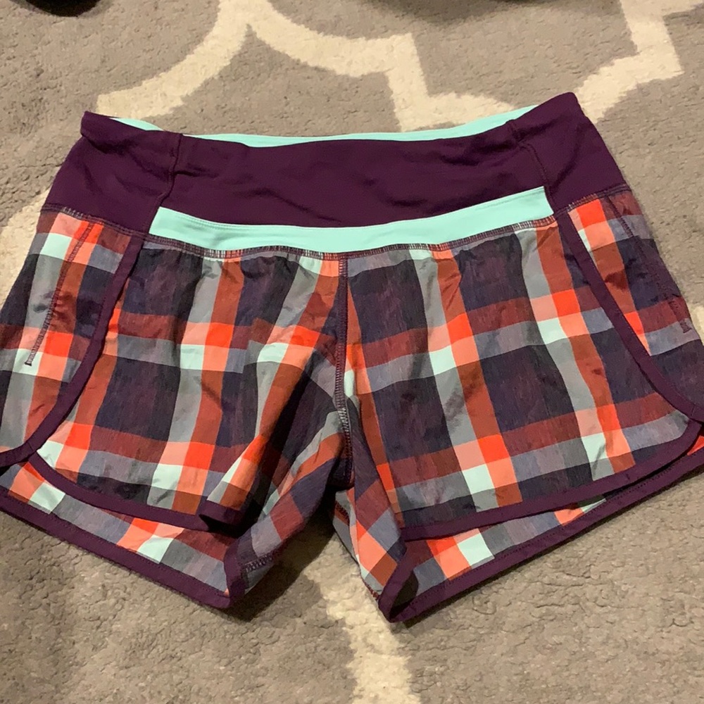 rare plaid lululemon shorts